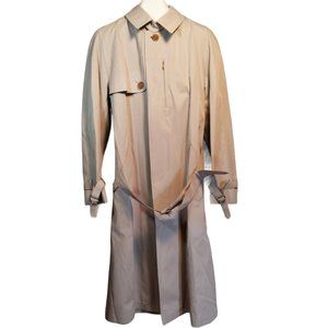 NWT VTG Harbor Master Avenger Trench Coat Single Breasted Cement Blue Khaki 40L